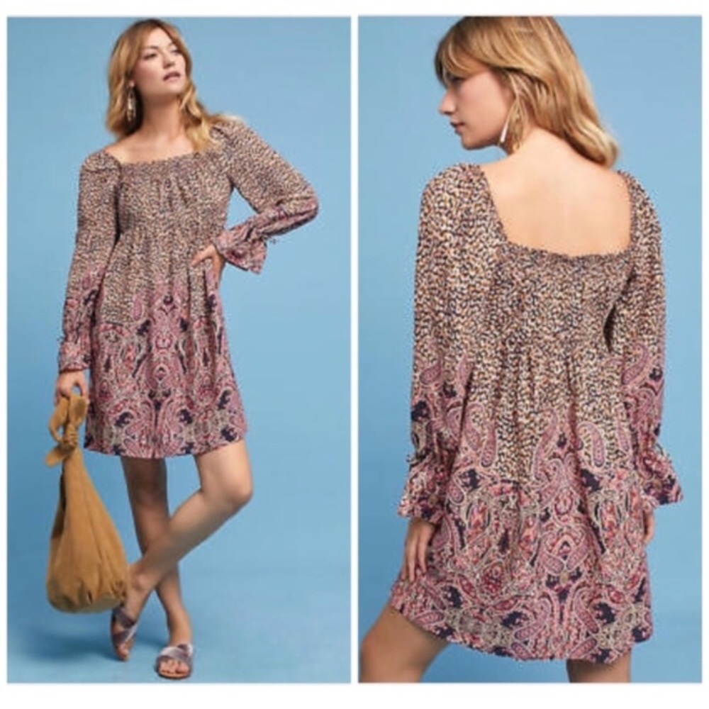 Anthropologie Maeve Milou Peasant Dress